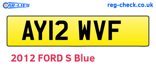 AY12WVF are the vehicle registration plates.