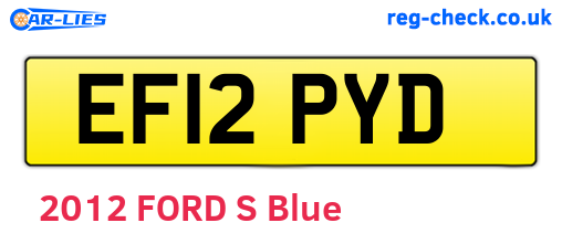 EF12PYD are the vehicle registration plates.