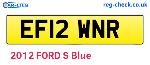EF12WNR are the vehicle registration plates.