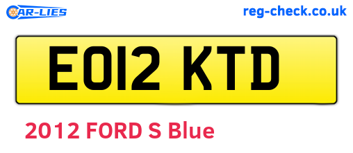 EO12KTD are the vehicle registration plates.