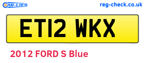 ET12WKX are the vehicle registration plates.