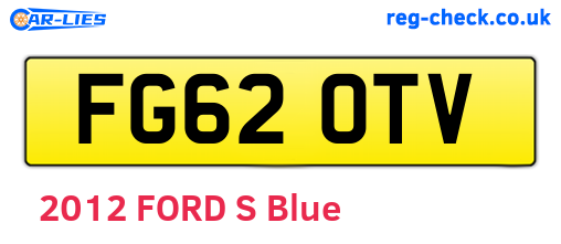 FG62OTV are the vehicle registration plates.