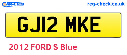 GJ12MKE are the vehicle registration plates.