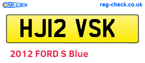 HJ12VSK are the vehicle registration plates.