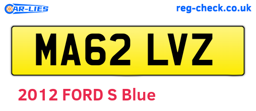 MA62LVZ are the vehicle registration plates.
