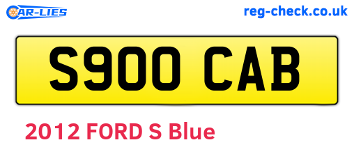 S900CAB are the vehicle registration plates.