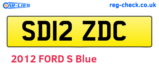 SD12ZDC are the vehicle registration plates.