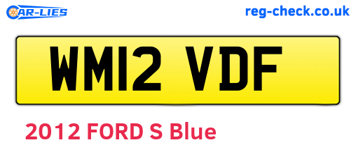 WM12VDF are the vehicle registration plates.