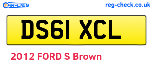 DS61XCL are the vehicle registration plates.
