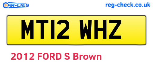 MT12WHZ are the vehicle registration plates.