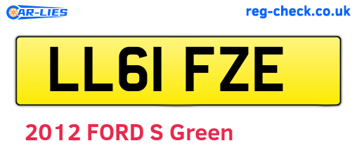 LL61FZE are the vehicle registration plates.