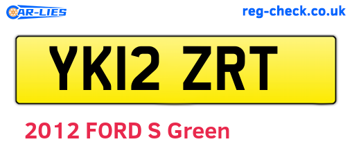 YK12ZRT are the vehicle registration plates.