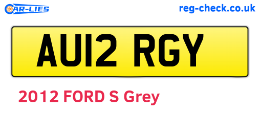 AU12RGY are the vehicle registration plates.