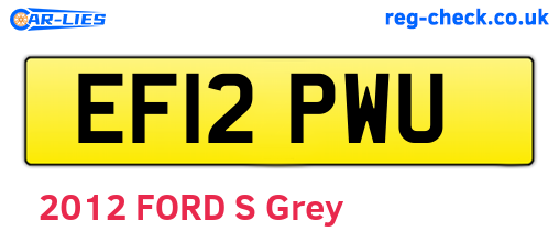 EF12PWU are the vehicle registration plates.