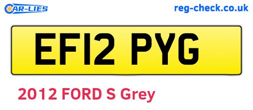 EF12PYG are the vehicle registration plates.