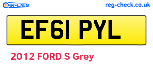 EF61PYL are the vehicle registration plates.