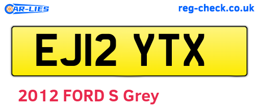 EJ12YTX are the vehicle registration plates.