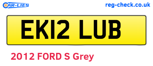 EK12LUB are the vehicle registration plates.