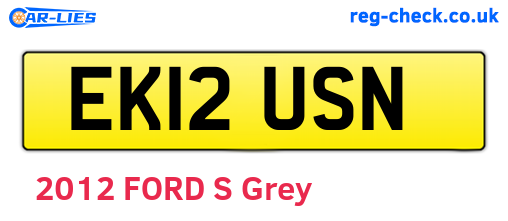 EK12USN are the vehicle registration plates.