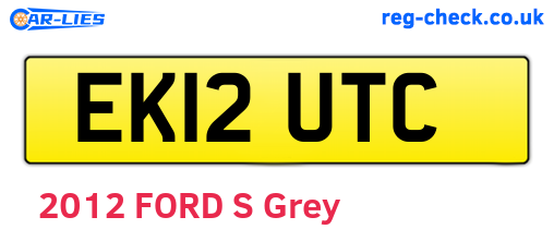 EK12UTC are the vehicle registration plates.