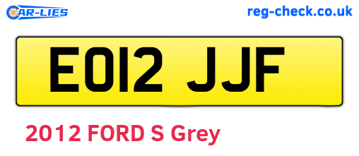 EO12JJF are the vehicle registration plates.