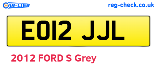 EO12JJL are the vehicle registration plates.