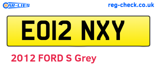 EO12NXY are the vehicle registration plates.