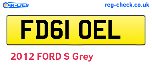FD61OEL are the vehicle registration plates.