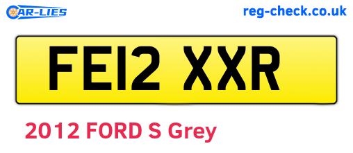 FE12XXR are the vehicle registration plates.