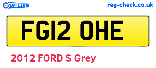 FG12OHE are the vehicle registration plates.