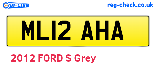 ML12AHA are the vehicle registration plates.