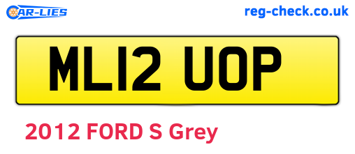ML12UOP are the vehicle registration plates.