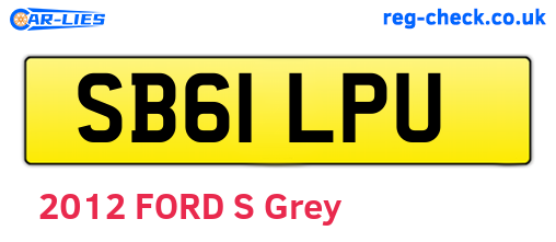 SB61LPU are the vehicle registration plates.