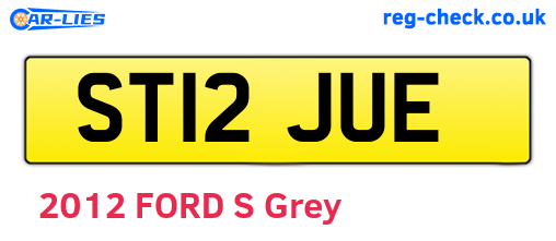 ST12JUE are the vehicle registration plates.