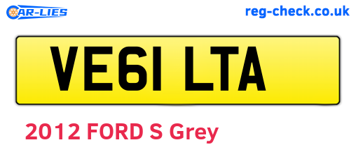 VE61LTA are the vehicle registration plates.