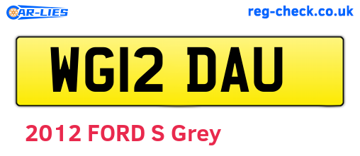 WG12DAU are the vehicle registration plates.