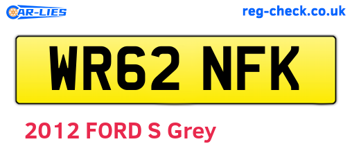 WR62NFK are the vehicle registration plates.