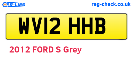 WV12HHB are the vehicle registration plates.