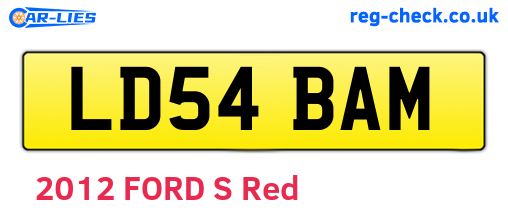 LD54BAM are the vehicle registration plates.