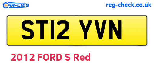 ST12YVN are the vehicle registration plates.