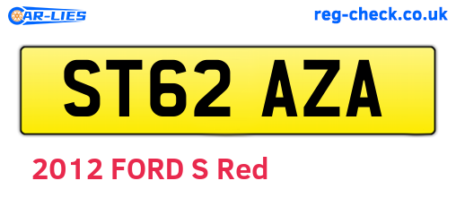 ST62AZA are the vehicle registration plates.