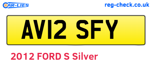 AV12SFY are the vehicle registration plates.