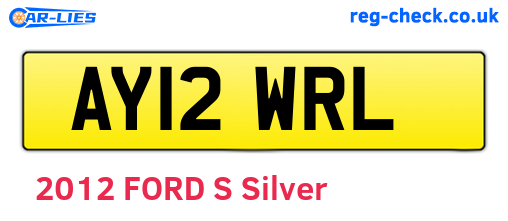 AY12WRL are the vehicle registration plates.