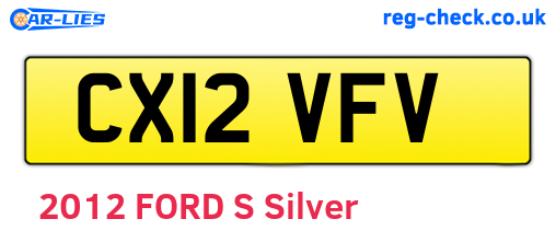 CX12VFV are the vehicle registration plates.
