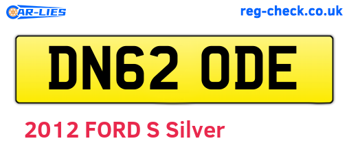 DN62ODE are the vehicle registration plates.