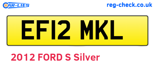 EF12MKL are the vehicle registration plates.