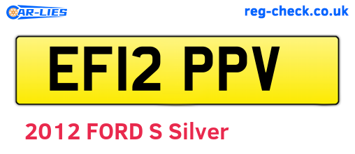 EF12PPV are the vehicle registration plates.