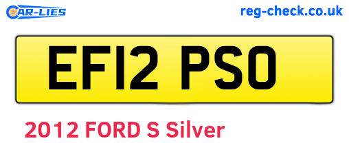 EF12PSO are the vehicle registration plates.