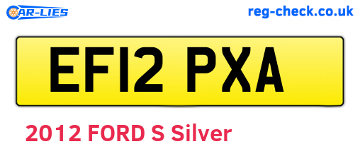 EF12PXA are the vehicle registration plates.