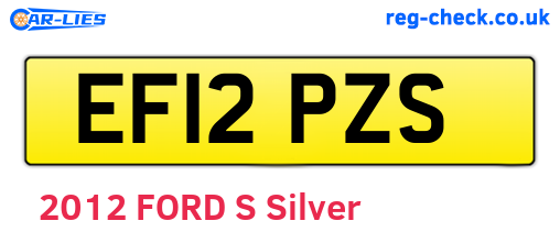 EF12PZS are the vehicle registration plates.